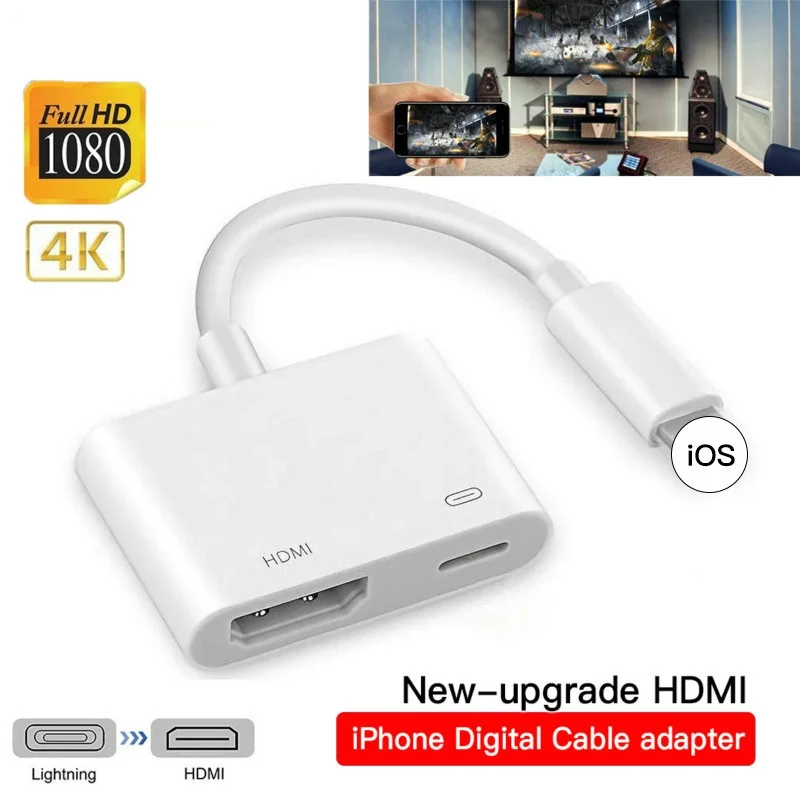 3 в 1 8 контактный преобразователь Lightning/HDMI для Iphone HDMI AV адаптер конвертер IPhone X 11 IPad