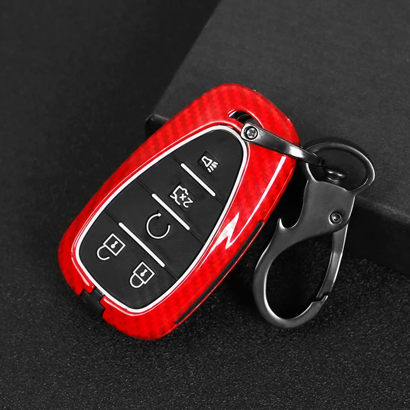 Carbon fiber Alloy Silicone Car Remote Smart Key Case Fob Cover For CHEVROLET MALIBU EQUINOX CRUZE CAMARO 2016 2017 2018 | Автомобили и