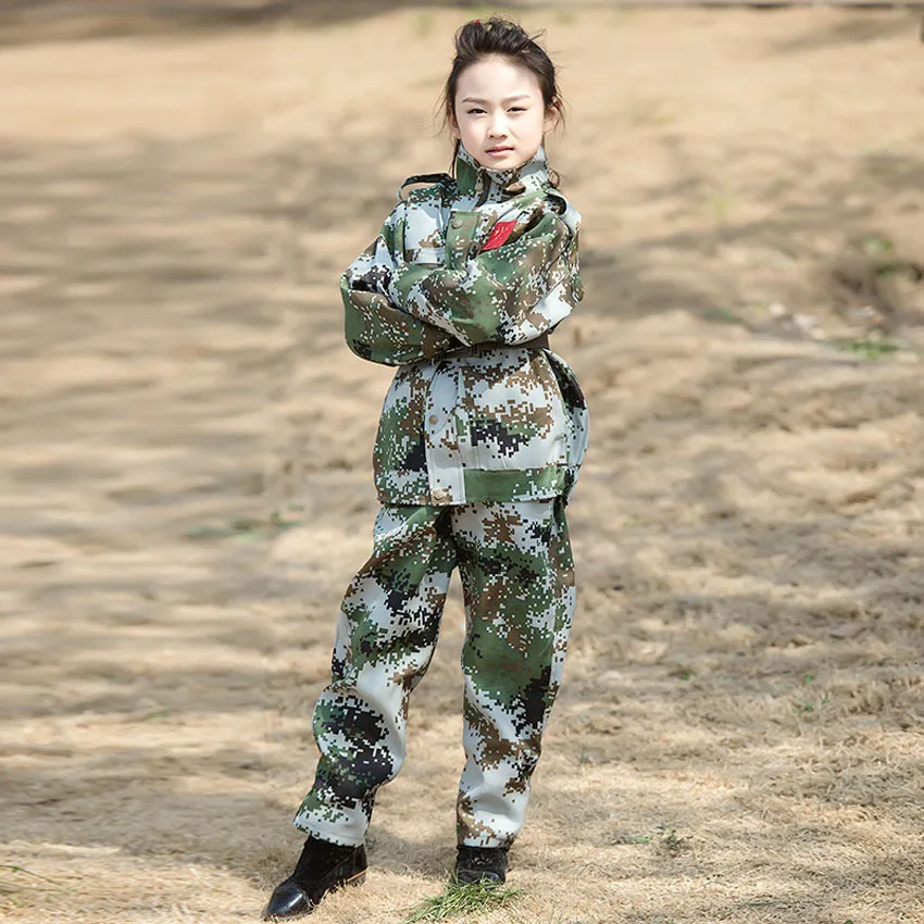 Детский Камуфляжный комплект одежды для мальчиков, высококачественный армейский костюм, военная форма, солдат, темно-синий костюм для костюмированной вечеринки на Хэллоуин для детей