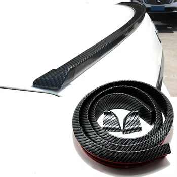 

Universal Car soft spoiler free punching carbon rubber tail spoiler carbon brazing refit spoiler suitable for all type of