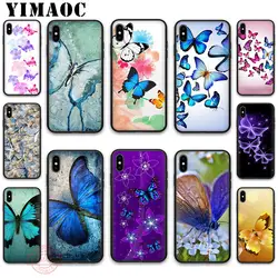 YIMAOC бабочка Красочный рисунок искусство Мягкий силиконовый чехол для iPhone XR X XS Max 8 7 6S 6 Plus 5s SE TPU чехол