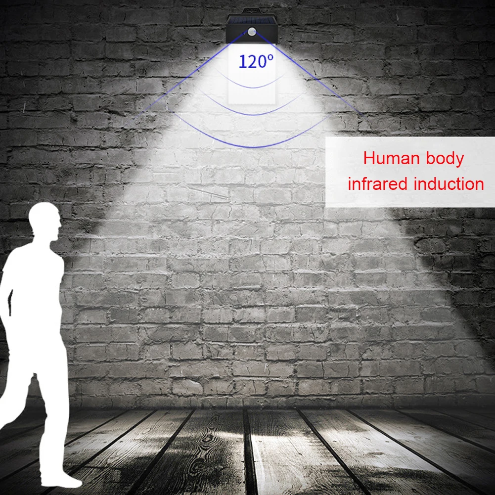 Водонепроницаемый газон Smart Body индукция движения широкий угол украшения сад подарок 3 режима настенный светодиодный Солнечный свет открытый
