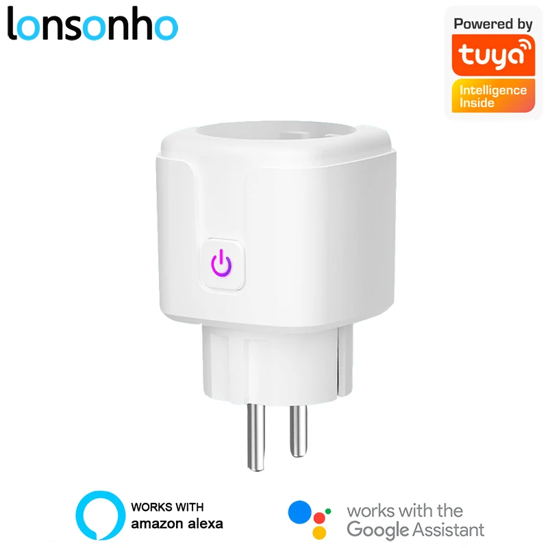 

Lonsonho Tuya Smart Plug Wifi Smart Socket Type F EU Plug 16A 3680W Power Monitor Energy Saver Works With Google Home Mini Alexa