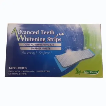 

Professional 3D Teeth Whitening Strips Advanced Teeth Cleaning Care Double Elastic Gel 28 Counts Mint Flavor