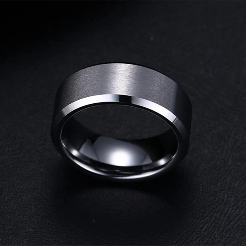 Anelli in acciaio inossidabile con gioielli eleganti e alla moda per regalo di compleanno per feste da donna e uomo - immagine 2