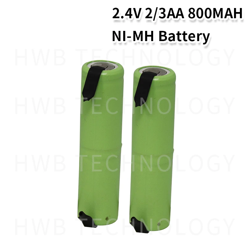 

2pcs/lot NI-MH 2/3AA 800MAH 2.4V battery electric razor battery pack Free shipping