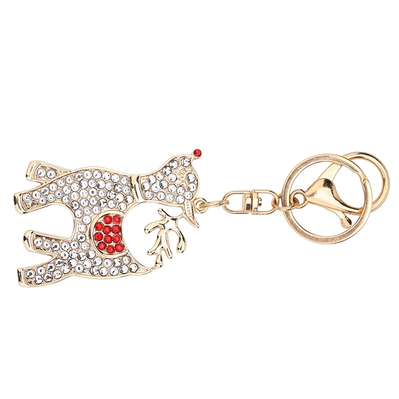 

Diy Handmade Diamond Keychain Rhinestone Bag Pendant Keyrings Deer Chain Key Chains