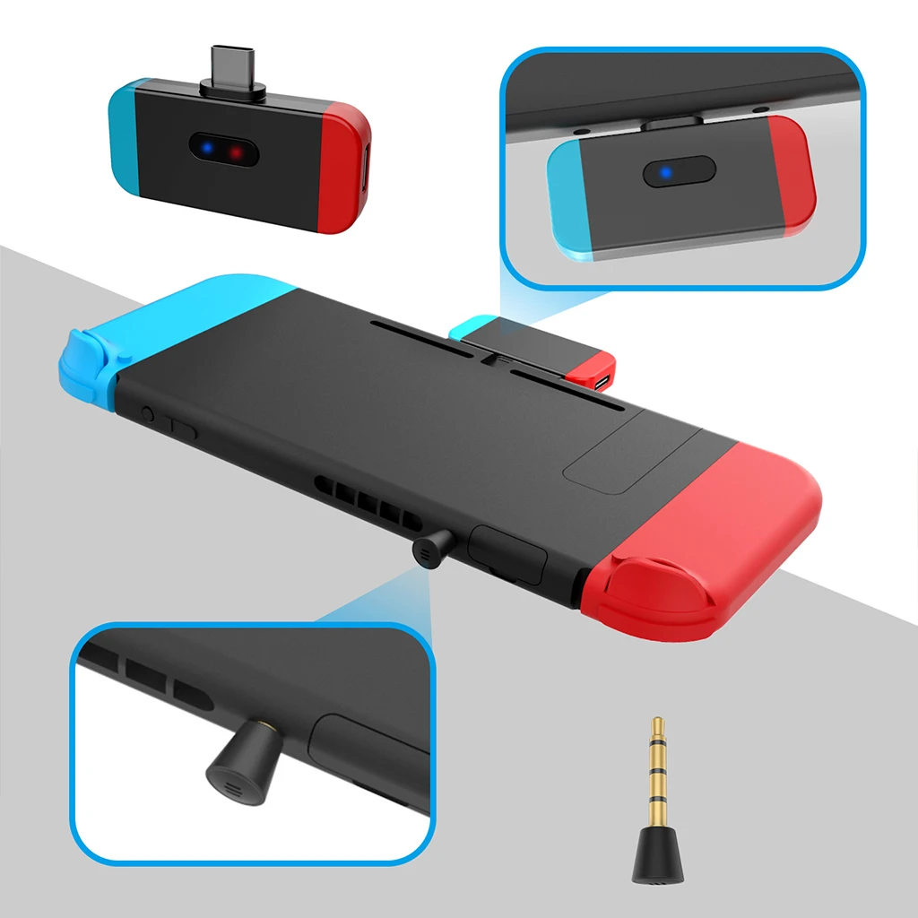 Dual Link Bluetooth 5 0 aptX Low Latency USB Type C Audio Transmitter Wireless Adapter for Nintend Switch PC Gaming Headphone