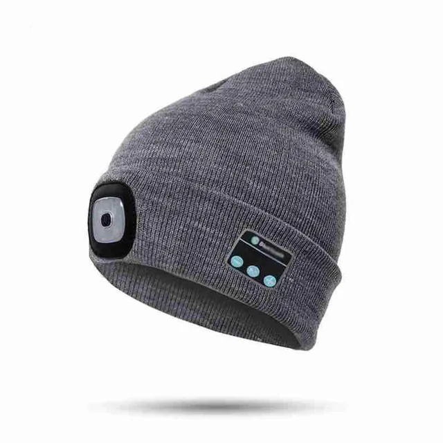 Winter Knitted Woolen Hat with Lamp 