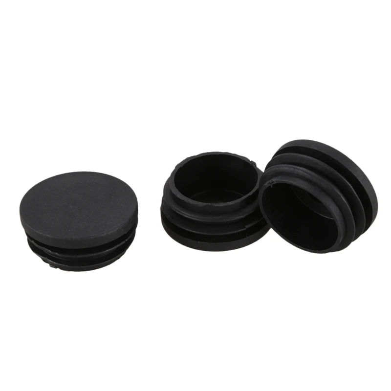 

ABFU-10 Pcs Plastic Blanking End Caps 38mm Round Tube Insert Plug Black