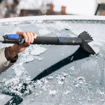 

MOVTOTOP 3 in 1 Snow Brush Snow Shovel Ice Scraper Multifunction Telescopic Snow Removing Tool Car Windshield Cleaner Tools A30