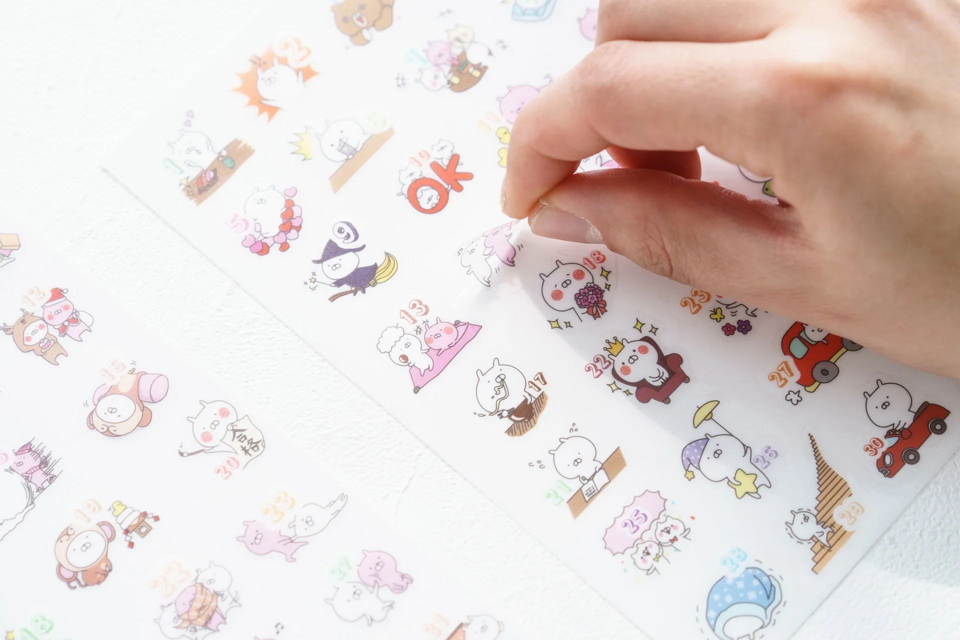 6 листов милые наклейки кроликов Kawaii Канцелярские Стикеры s бумажный стикер на клейкой основе для детей DIY Скрапбукинг дневник принадлежности для альбома
