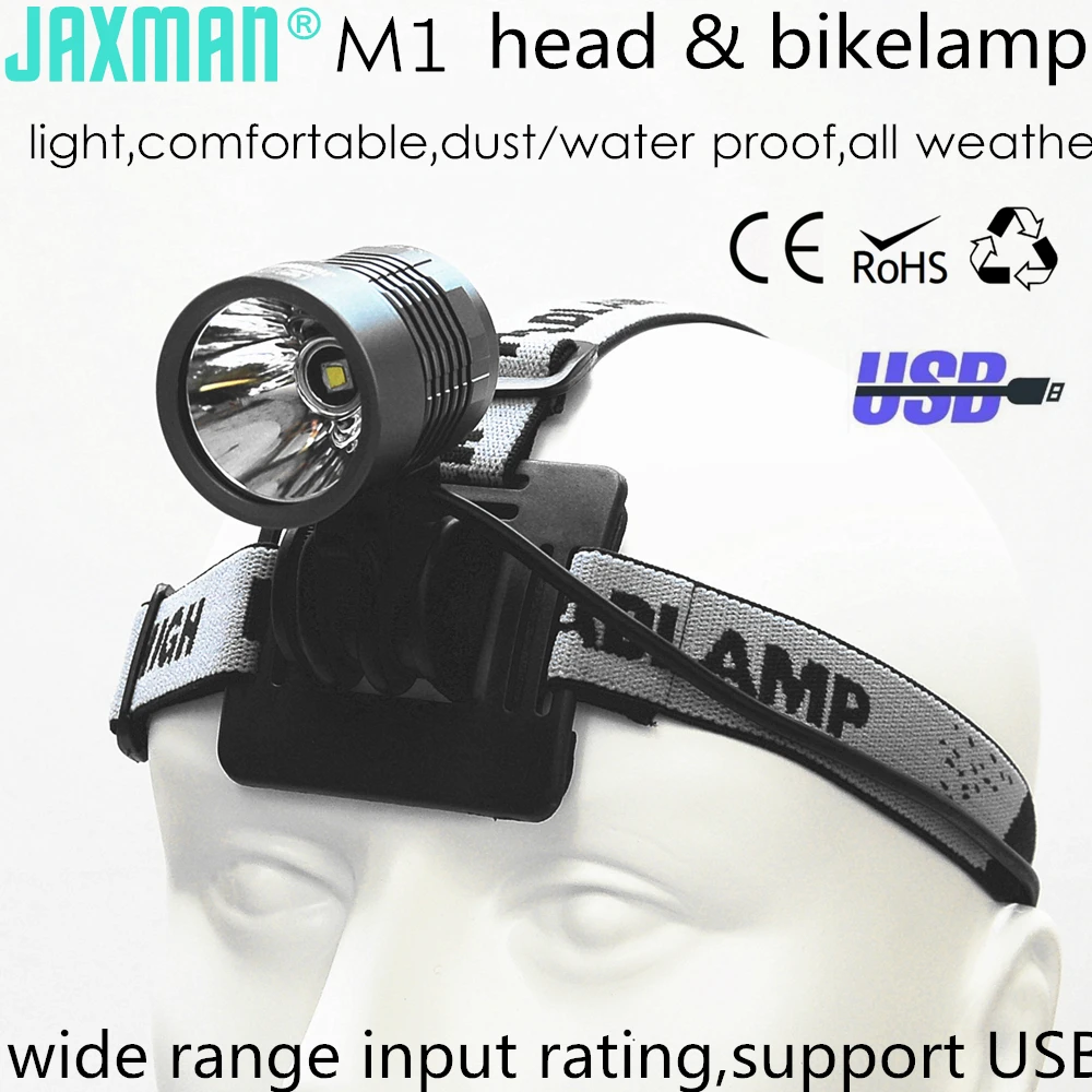 JAXMAN M1 налобный фонарь bikelamp USB блок питания маленький и легкий удобный для ночной работы Охота