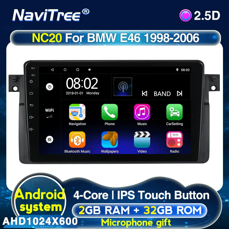 Автомобильный мультимедийный плеер 2 din для BMW 3 Series M3 E46 316i 318i android GPS радио стерео Wi