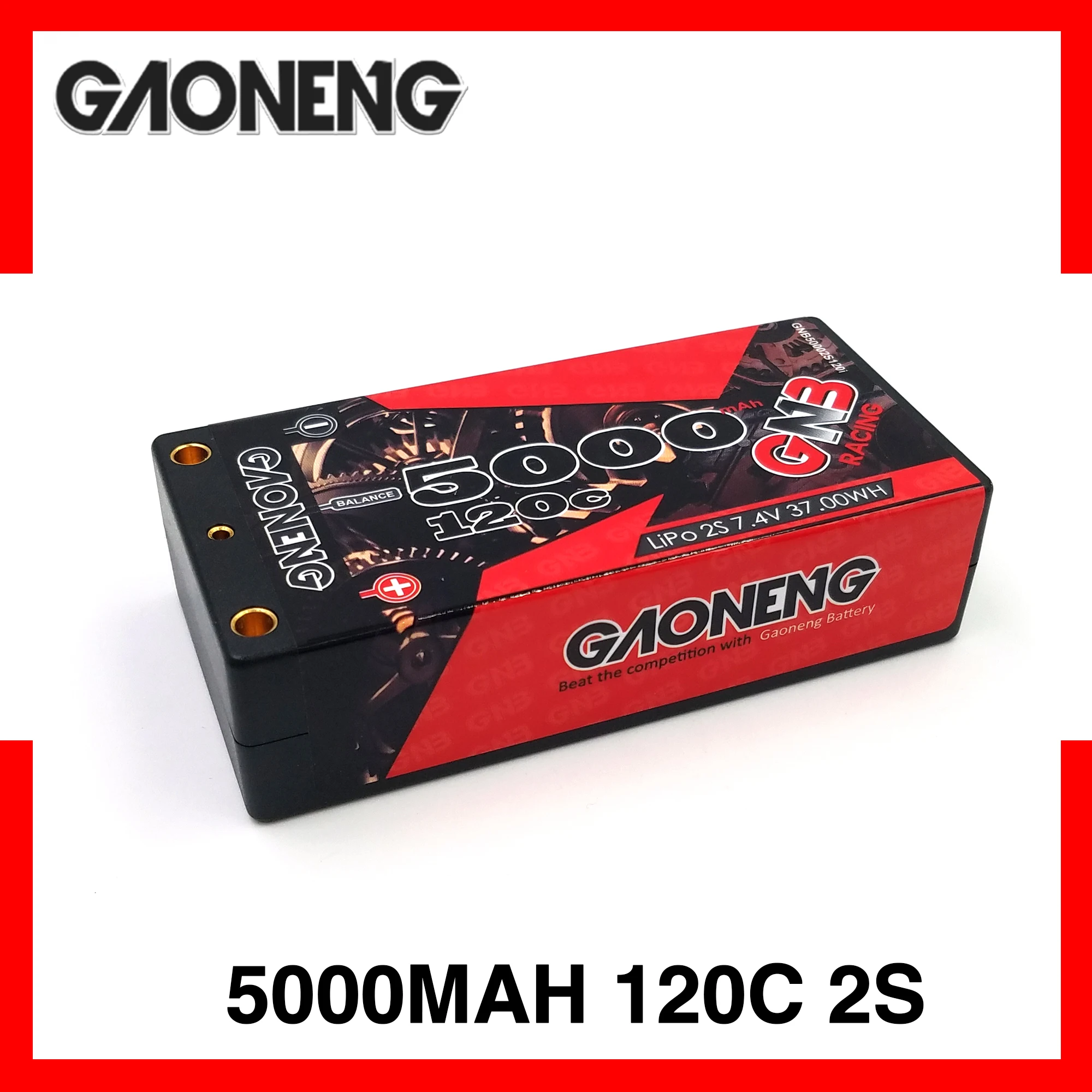 Перезаряжаемая литий-полимерная батарея Gaoneng GNB 7 4 в 5000 мАч 2S2P 120C 37.5WH для 1/10 RC
