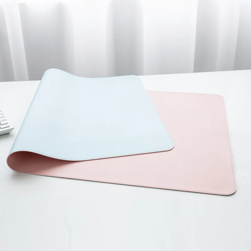 Double-side Large Mouse Pad Anti-slip Waterproof PU Leather Desk Mat Gaming PC Computer Mousepad Keyboard Table Cushion