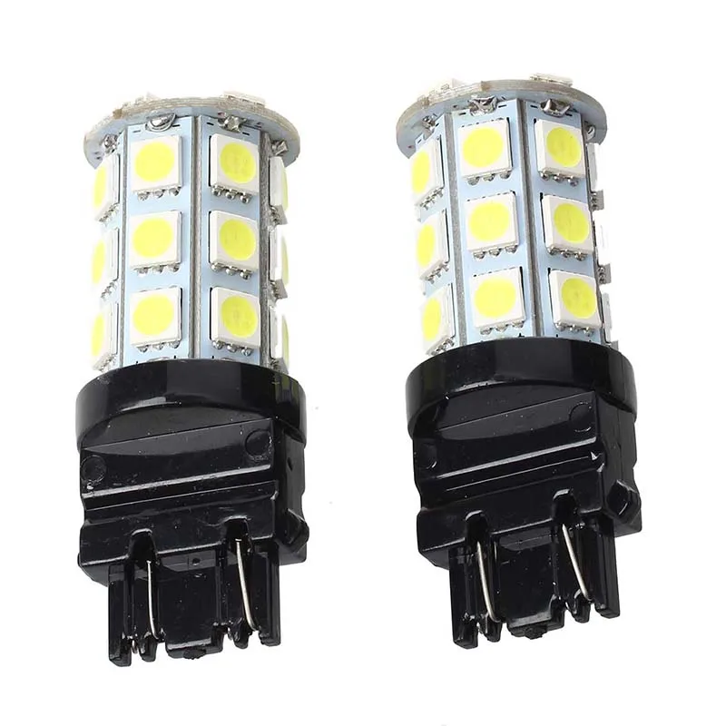 2 T20 3157 чистый белый 5050 SMD 27 светодиодный задний резервный светильник указателя