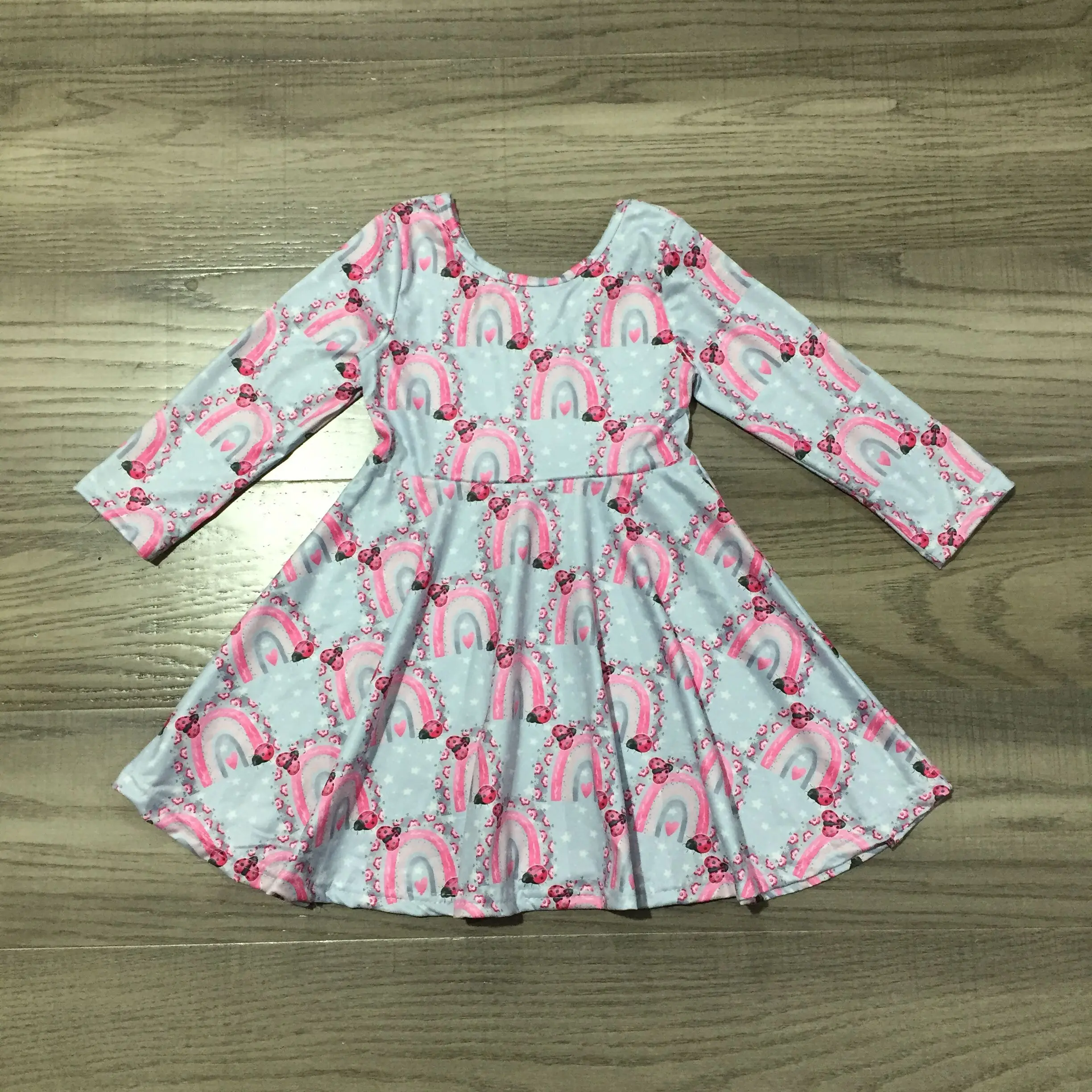 newborn baby girl skirt Girlymax Baby Girls Kids Clothing Milk Silk Love Heart Shape Twirl Dress Knee Length Long Sleeve baby girl doll skirt