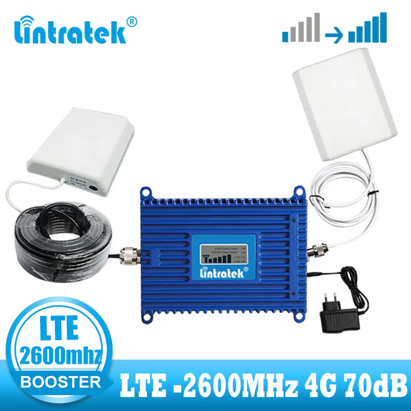 Усилитель сигнала Lintratek 4G LTE 70 дБ 2600 МГц|lintratek 4g|booster repeaterindoor panel antenna |