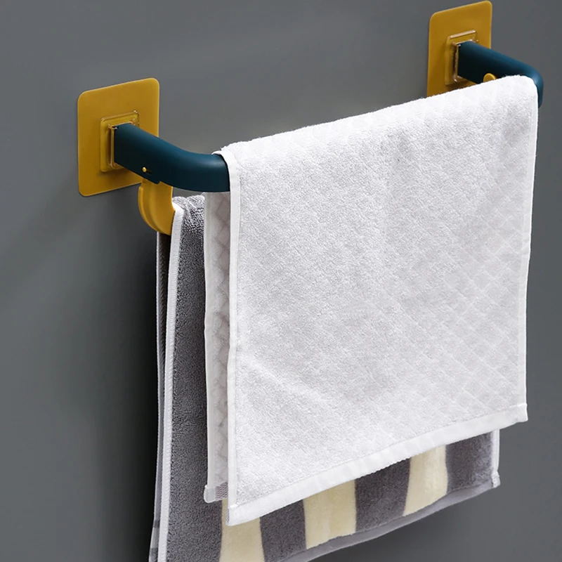 ABS Self-adhesive Towel Rack Bathroom Wall-Mounted Adhesive Frame Shelf Pendant Toilet Roll Holder Paper Box | Дом и сад