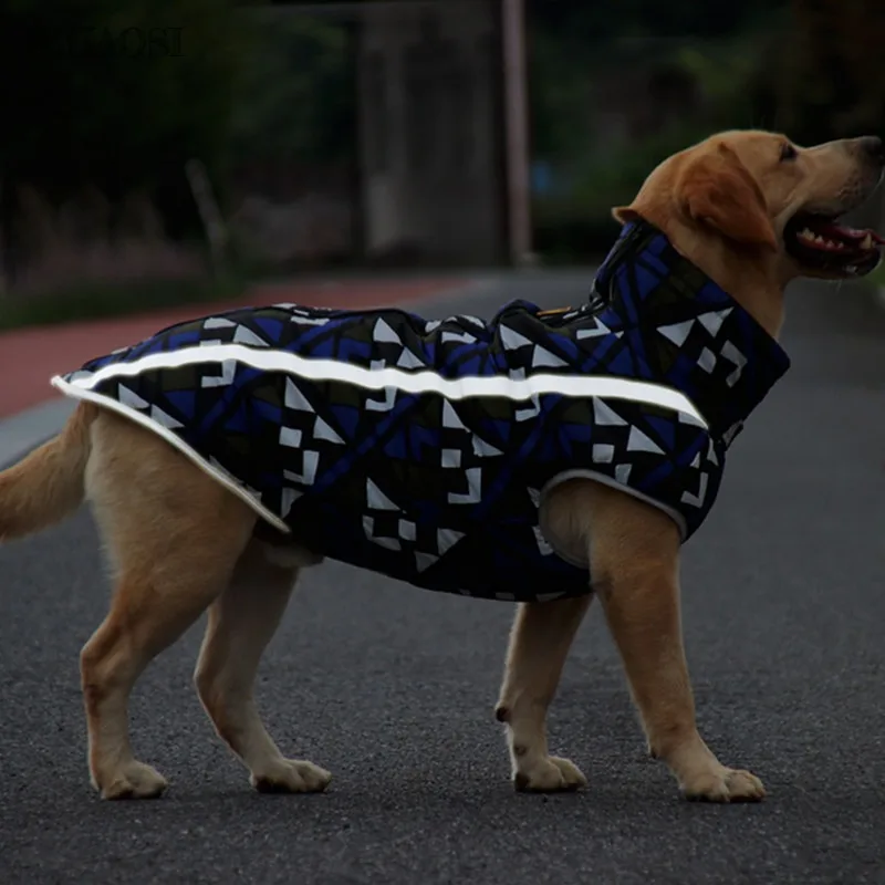 Pet Jacket Dog Sweater Large Pet Dog Clothes Winter Warm Pet Vest Jacket Waterproof Dog Coat Clothes For Large Bulldog Golden Labrador Clothing