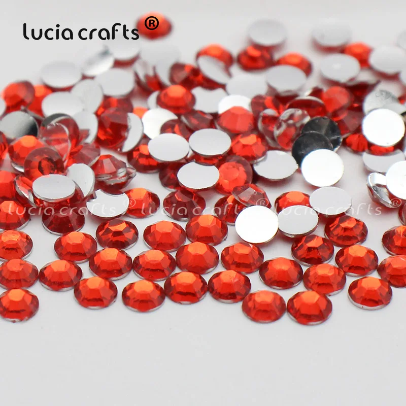 Orange Red Lucia crafts, 4 мм, 1000 шт./лот, SS16, стразы из смолы с плоской задней поверхностью, сделай сам, для мобильного телефона, для дизайна ногтей, наклейки, дрель F0701 - Цвет: Orange Red