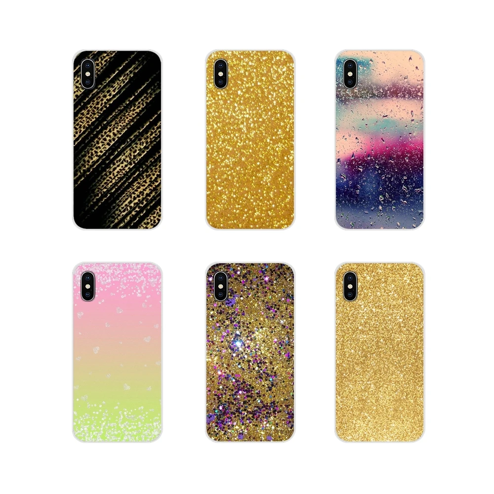 

For Xiaomi Redmi 4A S2 Note 3 3S 4 4X 5 Plus 6 7 6A Pro Pocophone F1 New Style Sparkle Glitter Gold Bling Soft Transparent Cases