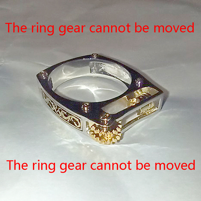 Mechanical Gear Wheel Men Ring Silver Color Punk Wedding Band Finger Rings for Women Modern  Jewelry O5T292