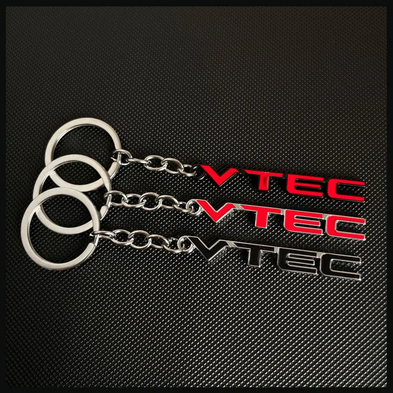 Metal Keychain Motorcycle Keychain VTEC Badge Car Keyrings For Honda Civic Accord Odyssey Spirior CRV SUV