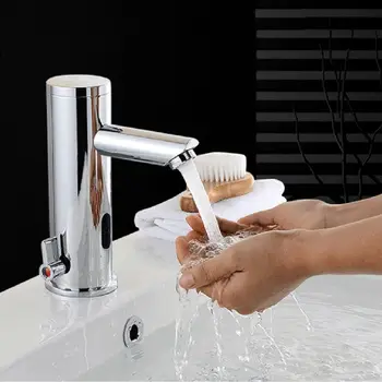 

Infrared Automatic Induction Faucet Hot Cold Water Mixer Bathroom Sink Water Tap