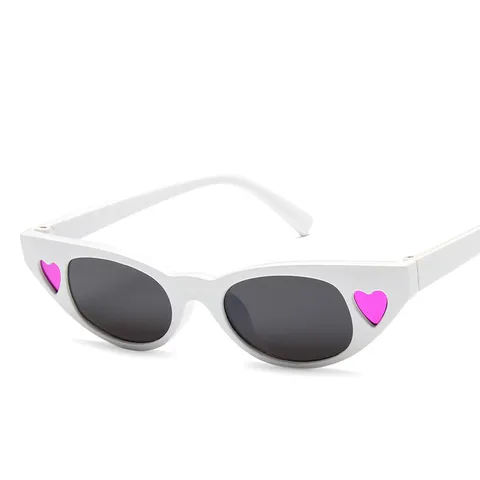 Women Sunglasses Cat's Eye Luxury Brand Designer Sun Glasses Heart Retro Small Red Ladies Sunglass Black Eyewear Oculos