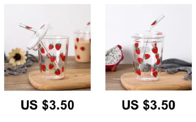 Agatige 300ml Glass Water Cup with Straw and Lid, Cute Strawberry Mug Glass  Milk Bottle Water Juice …See more Agatige 300ml Glass Water Cup with Straw