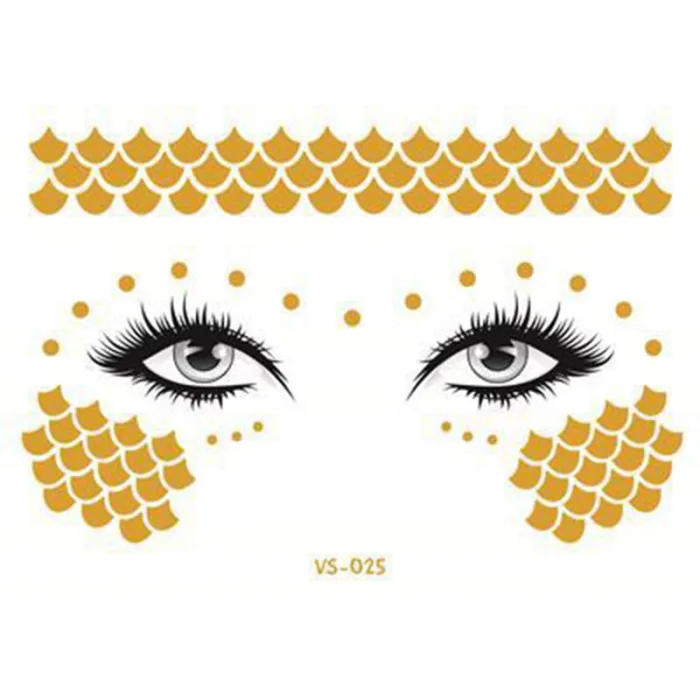 5pcs Golden Face Temporary Tattoo Waterproof Freckles Cover Stickers Body Art Decals OR88