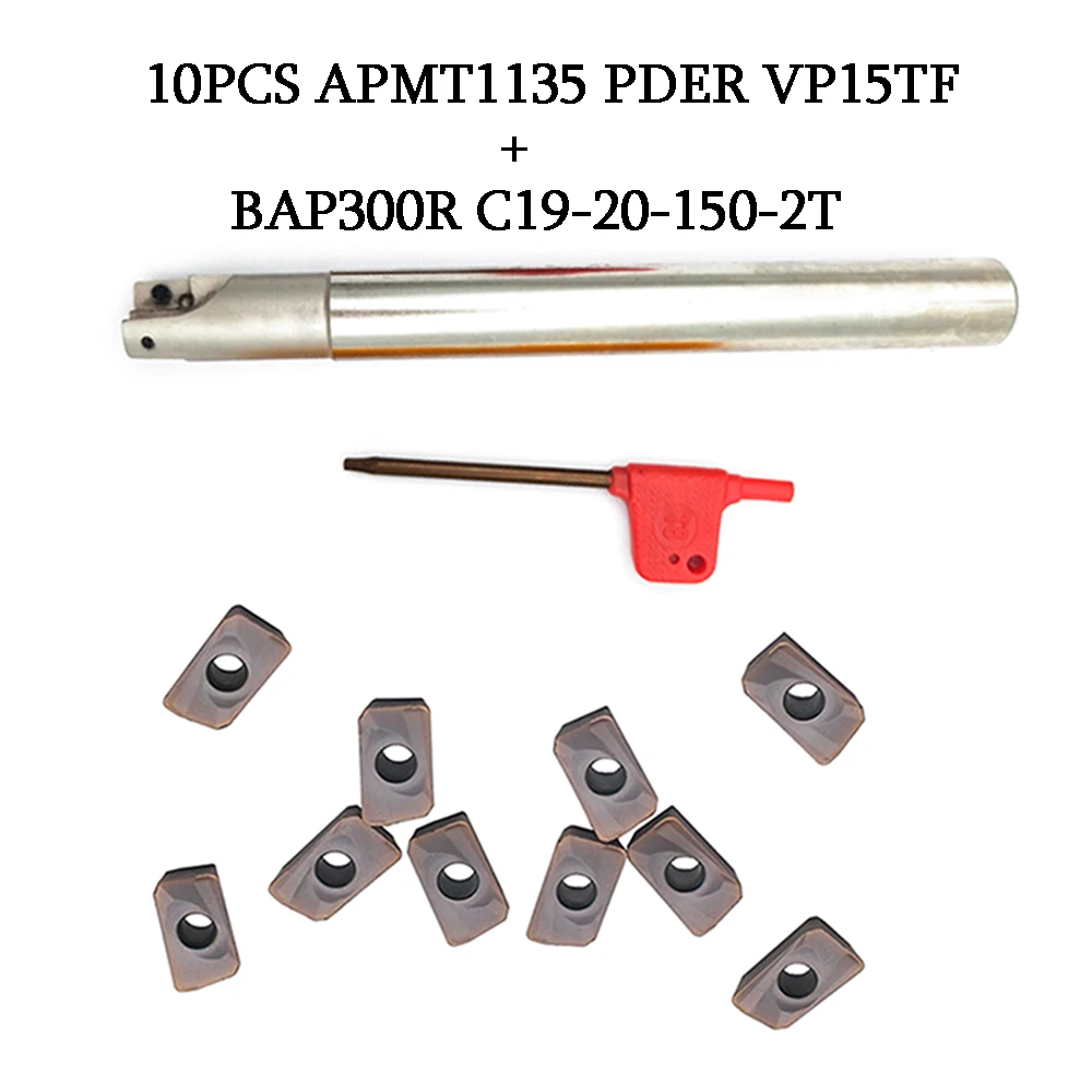 1 шт. BAP300R C19 20 150 2T+ 10 шт. APMT1135 PDER VP15TF Фрезерный резак с ЧПУ держатель шероховатый карман с карбидными вставками