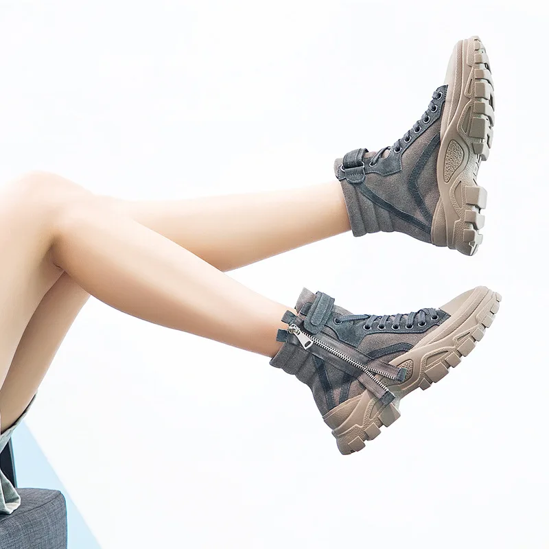

Online Celebrity Boots 2019 Spring And Autumn New Style High Shoes Martin Boots WOMEN'S Shoes Korean-style Versatile Hip Hop Har