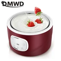 DMWD 1L Smart Automatic Electric Yogurt Maker Natto Rice Wine Machine With stainless steel liner 4 Glass Cups Kithchen Appliance 2