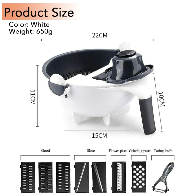 Продажа 9 в 1 мандолина овощерезка Картофелечистка морковь лук Терка с ситечком кухонные аксессуары овощерезка