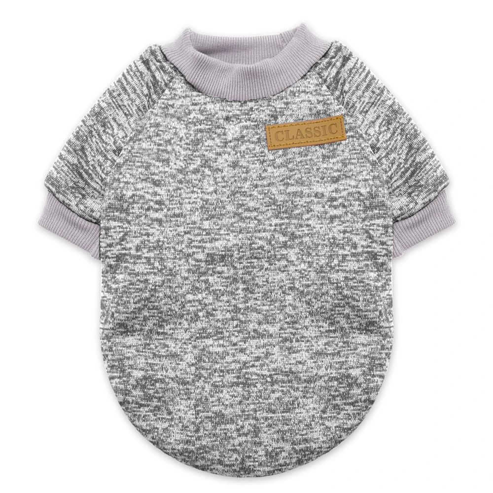gray 1 шт., теплая одежда для кошек собак, Осень-зима, одежда для домашних животных, свитер для маленьких чихуахуа, мопса, котенка, костюм для кошки - Цвет: gray