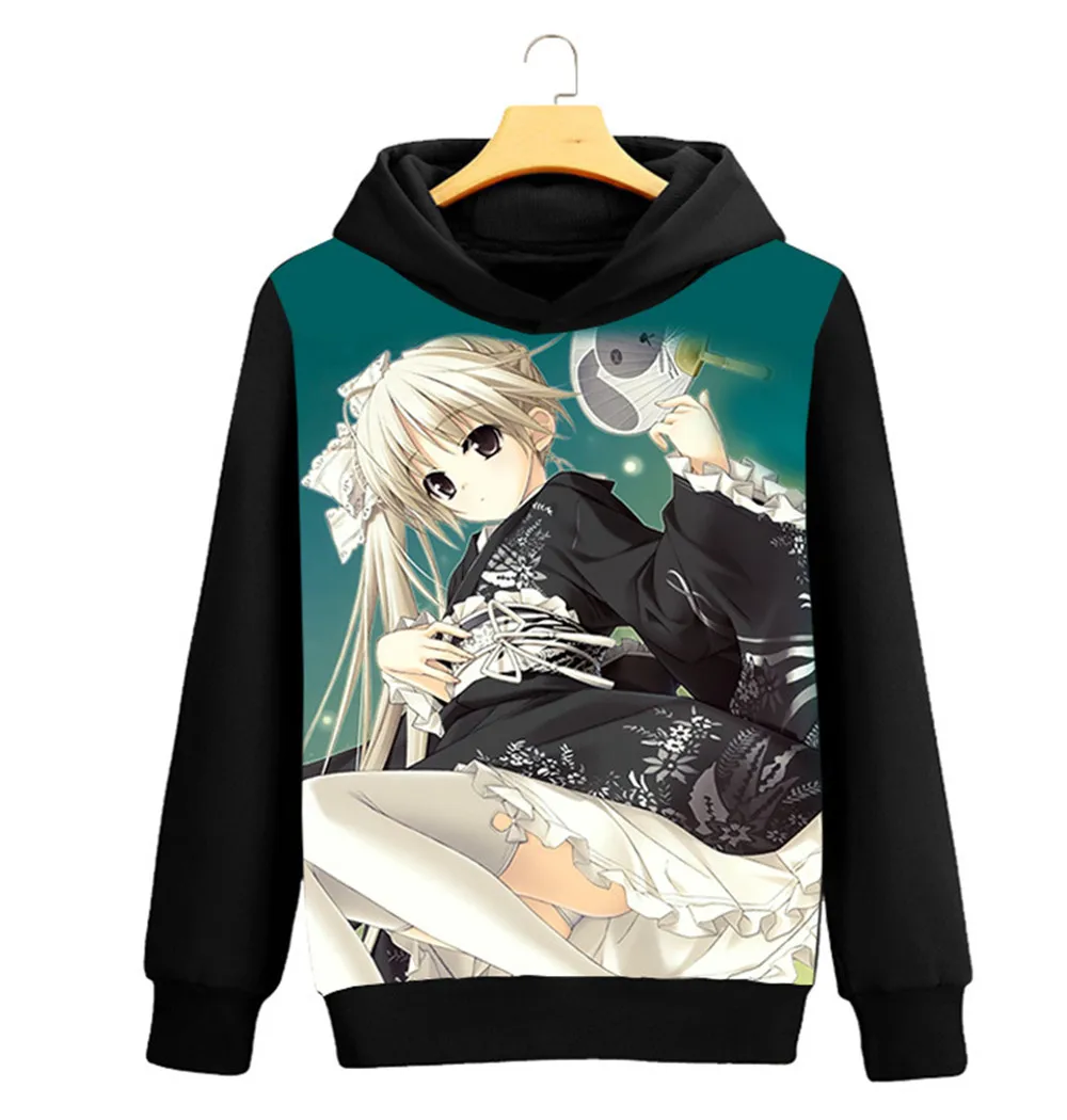 Аниме Yosuga no Sora Kasugano Sora, толстовка на молнии с капюшоном, костюм для косплея, мужская и женская куртка, Повседневная Толстовка, уличная одежда