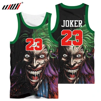 

UJWI Joker Creativity Vest basketball jersey Outfit funny Cartoon Sportswear Customized for team Sports Uniforms Training men