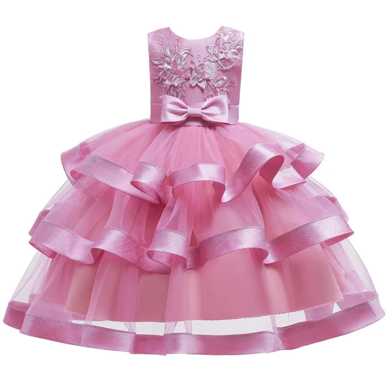 Flower Girls Dresses for Birthday Party Clothes Lace Pageant Baby Sleeveless Princess Wedding Children Prom Gowns | Детская одежда и