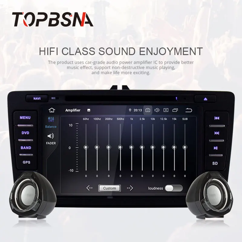US $353.88 TOPBSNA Android 10 Car DVD Radio Player For Skoda Octavia 20052008 WIFI Multimedia GPS Navigation 2 Din Car Video Stereo Audio