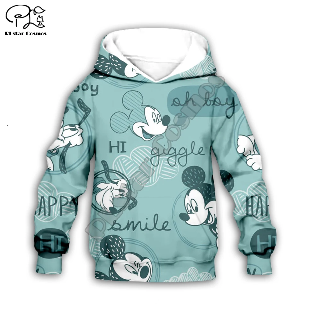 Kids boy girl Micky Mouse Minni heart 3D print hoodies children cartoon Pants casual Shorts zipper pullover Sweatshirt
