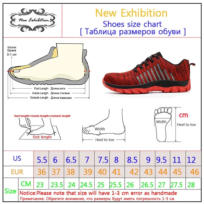 Новая выставка летняя Рыбная сетка поверхность дышащая Рабочая безопасная обувь Мужская стальная носок Кепка анти-разбивая защитные ботинки кроссовки