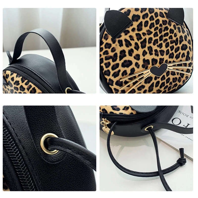 Women Leopard Mini Bag Female Cat Purse Women Handbag 2020 Luxury Cute Small Shoulder Bag Bolsa Feminina KYIDER