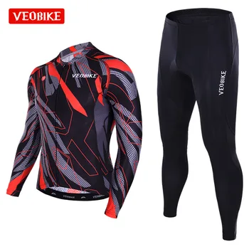 

Cycling Jersey Long Sleeve Set Men Spring Summer Autumn Mountain Bike Jersey Long Suit Bicycle Clothing