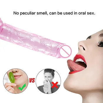 YEMA Translucent Soft Jelly Big Dildo Realistic Fake Dick Penis Anal Butt Plug Adult Sex Toys for Woman Men 2