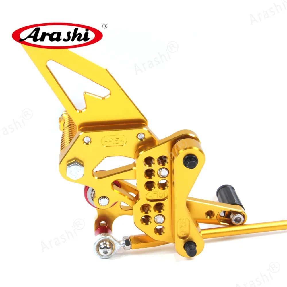 Араши Rearset для поездок на мотоцикле DUCATI 848 848EVO 2011-2013 ЧПУ Регулируемые подножки подножка мотоциклиста 2012 1098 1098S 2007-2008 золото