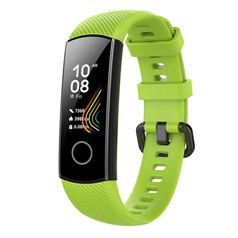 Силиконовый ремешок для huawei honor band 5, умный Браслет, ремешок на запястье для honor band 4, резиновый браслет, умные Сменные аксессуары - Цвет: Lime strap