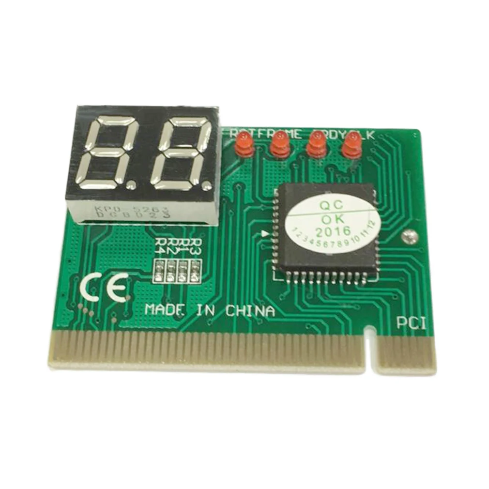 In stockNew PC diagnostic 2-digit pci card motherboard tester analyzer post code for computer PC Newest